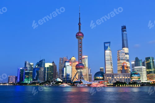 Preview: Shanghai City Scenery At Night