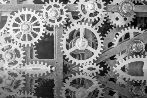 Preview: Clock Gear Set Reflection In The Water