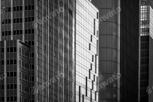 Preview: Commercial Building In Hong Kong With B&W Color