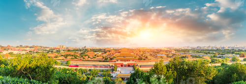 Preview: Beijing Forbidden City Building Scenery At Sunset,China,High Angle View
