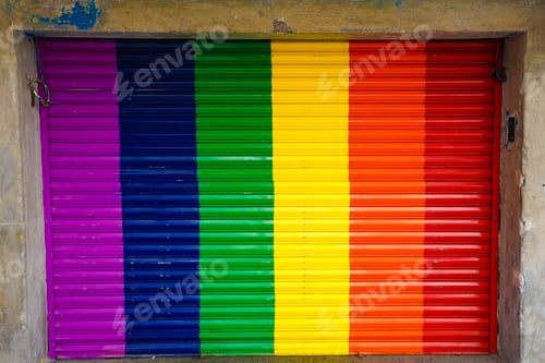 Preview: Rainbow Flag On Wall