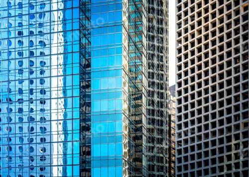 Preview: Modern Office Building Detail At Hong Kong, Glass Surface