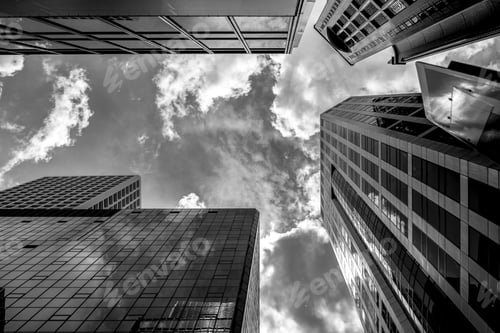 Preview: Commercial Building In Hong Kong With B&W Color