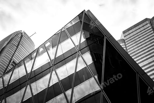 Preview: Office Building Window Close Up In Hong Kong