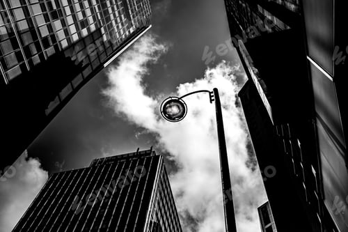 Preview: Windows Of Business Building In Hong Kong With B&W Color