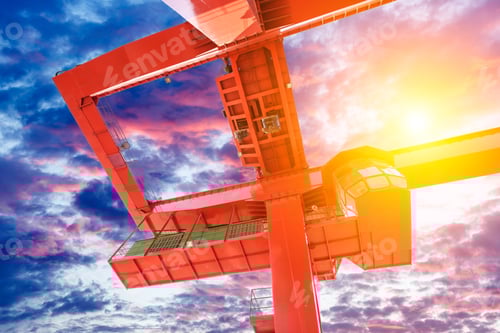 Preview: Port Bridge Crane Beautiful Background