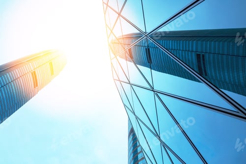 Preview: Reflections Of Modern Commercial Buildings On Glasses
