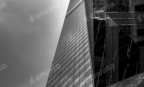 Preview: Commercial Building In Hong Kong With B&W Color