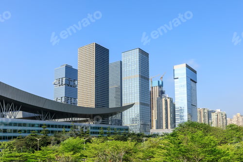 Preview: Modern City Commercial Office Buildings In Shenzhen