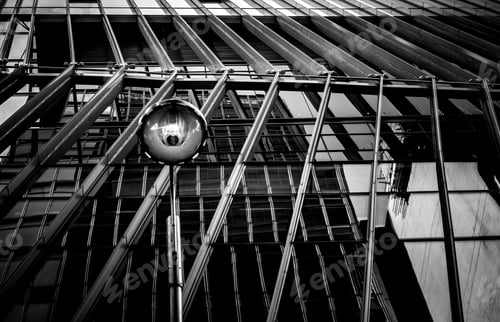 Preview: Windows Of Business Building In Hong Kong With B&W Color