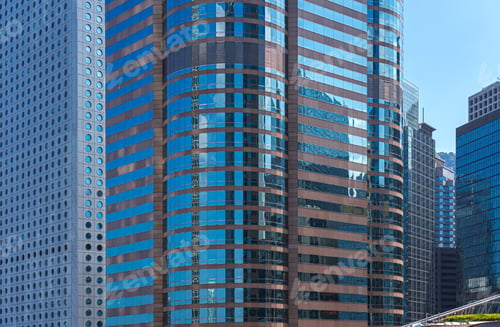 Preview: Hong Kong Commercial Building Close Up
