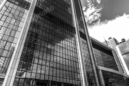 Preview: Commercial Building In Hong Kong With B&W Color