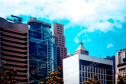 Preview: Office Building Closeup And Tree, Business Concept