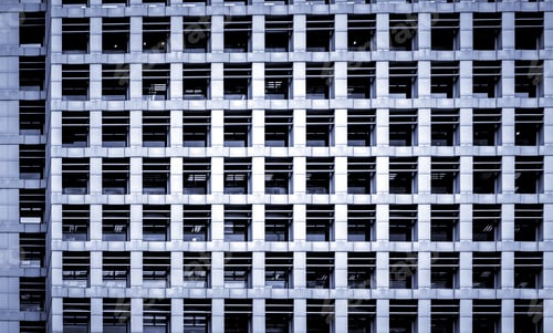 Preview: Modern Office Buildings In Central Hong Kong, Blue Tone Color Processing