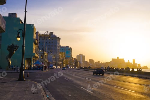 Preview: Havana Malecon At Sunset