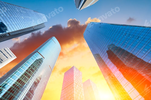 Preview: Low Angle View Of Skyscrapers In Shanghai,China