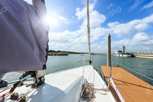 Preview: Sailboat Is Ready To Sail Out Of The Harbor