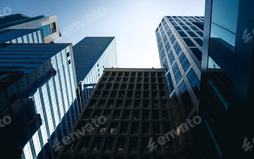 Preview: Bottom Up View Of Commercial Building In Hong Kong