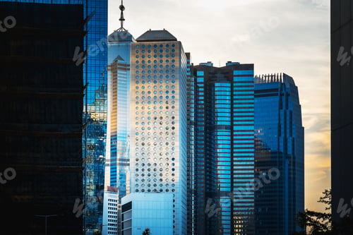 Preview: Hong Kong Commercial Building Close Up