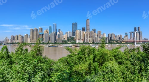 Preview: Panorama Of Modern City Skyline In Chongqing,China.