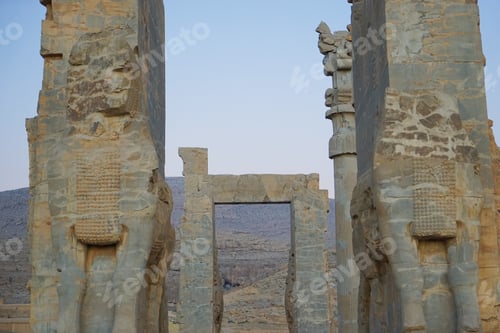 Preview: Sunset At Persepolis, Whose Magnificent Ruins Rest At The Foot Of Kuh-E Rahmat (Mountain Of Mercy)