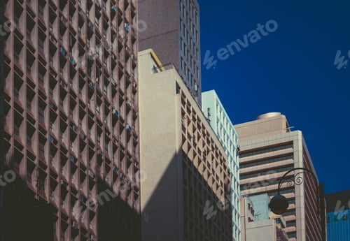 Preview: Bottom Up View Of Modern Office Building In Hong Kong