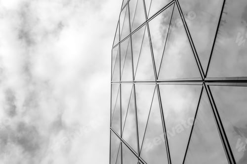 Preview: Hong Kong Modern Office Building With B&W Color