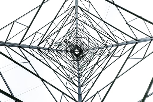 Preview: High Voltage Electric Tower Abstract Background In The Sky
