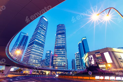 Preview: Urban Landscape And Modern Architecture At Night?Shanghai? China