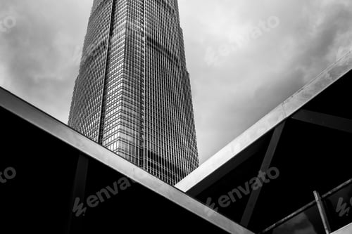 Preview: Commercial Building In Hong Kong With B&W Color