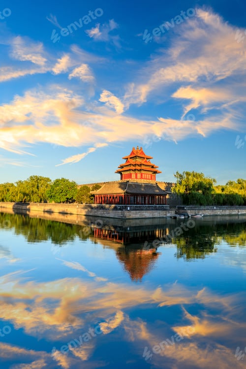 Preview: Watchtower Of Forbidden City At Sunset,Beijing,China