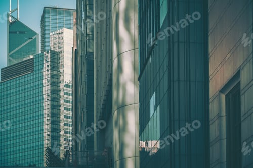 Preview: Modern Hong Kong Commercial Building, Vintage Style