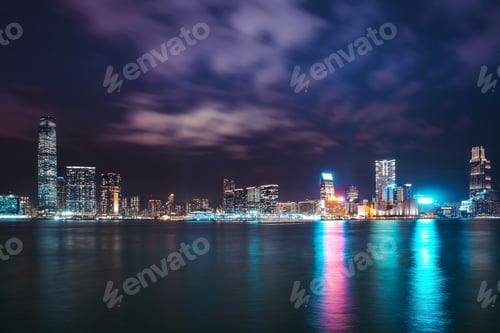 Preview: Hong Kong Cityscape At Night.