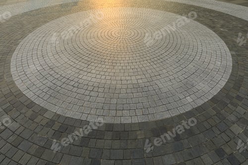 Preview: Top View Of Round Square Floor.