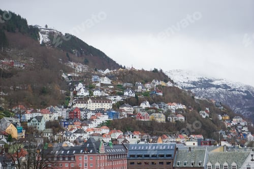 Preview: Bergen City Skyline From High Vantage Point