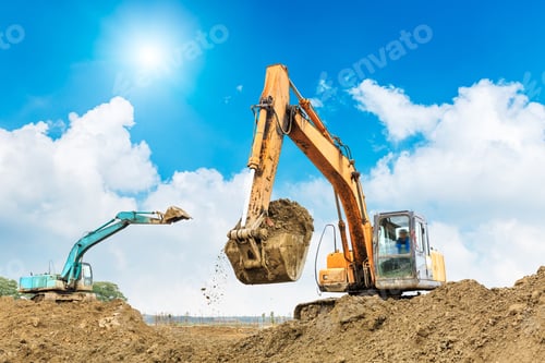 Preview: Excavator In Construction Site