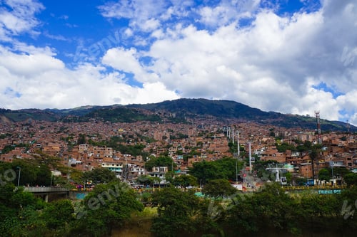 Preview: Medellin City In A Valley With Slums