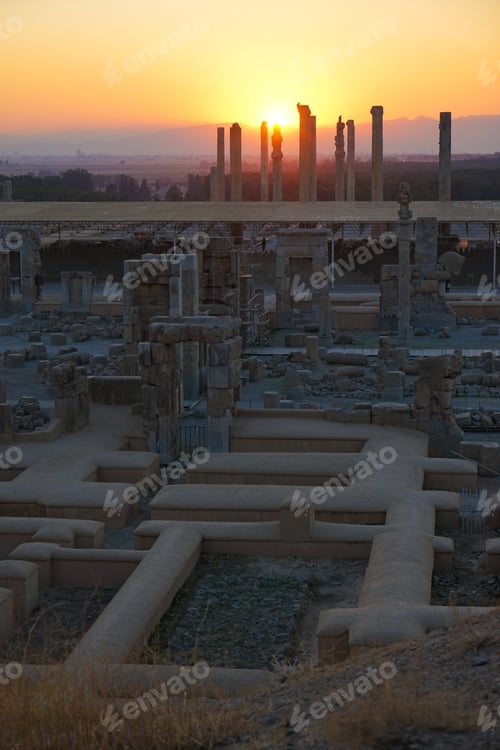 Preview: Sunset At Persepolis, Whose Magnificent Ruins Rest At The Foot Of Kuh-E Rahmat (Mountain Of Mercy)