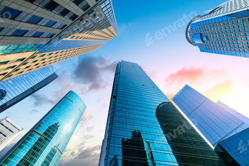 Preview: Low Angle View Of Skyscrapers In Shanghai,China