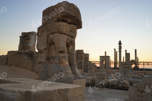 Preview: Sunset At Persepolis, Whose Magnificent Ruins Rest At The Foot Of Kuh-E Rahmat (Mountain Of Mercy)