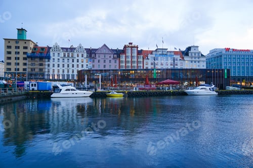 Preview: Bergen City Harbour In Winter