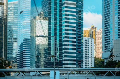 Preview: Hong Kong Commercial Building Close Up