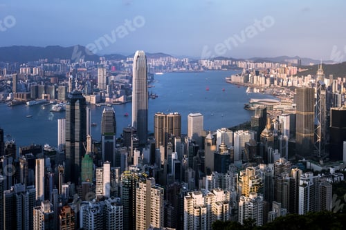 Preview: Hong Kong Cityscape At Daytime. View From Peak