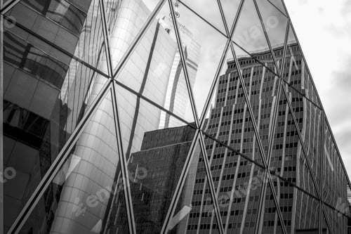 Preview: Commercial Building In Hong Kong With B&W Color