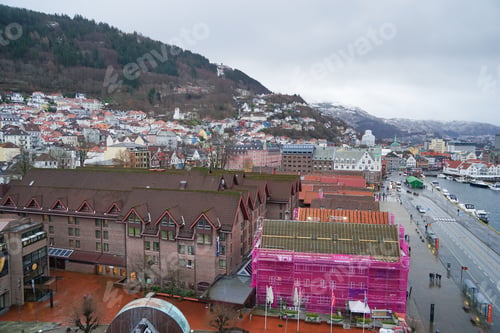 Preview: Bergen City Skyline From High Vantage Point