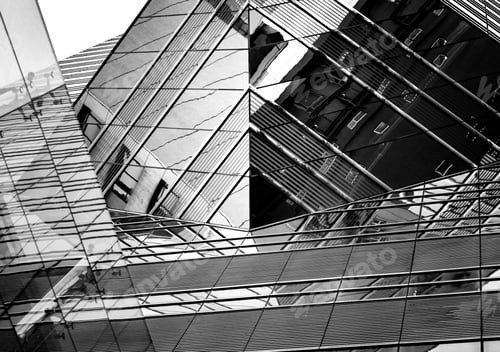 Preview: Windows Of Commercial Building In Hong Kong With B&W Color