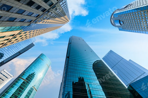 Preview: Contemporary Architectural Office Building, Urban Landscape In Shanghai