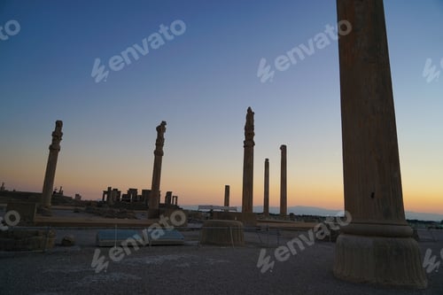 Preview: Sunset At Persepolis, Whose Magnificent Ruins Rest At The Foot Of Kuh-E Rahmat (Mountain Of Mercy)