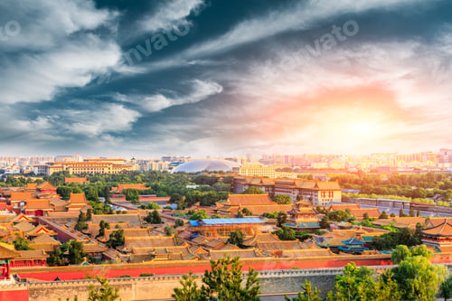 Preview: Forbidden City In Beijing,China,High Angle View
