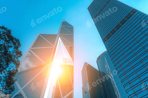 Preview: Modern Hong Kong Architecture; Hong Kong Business Building Close Up
